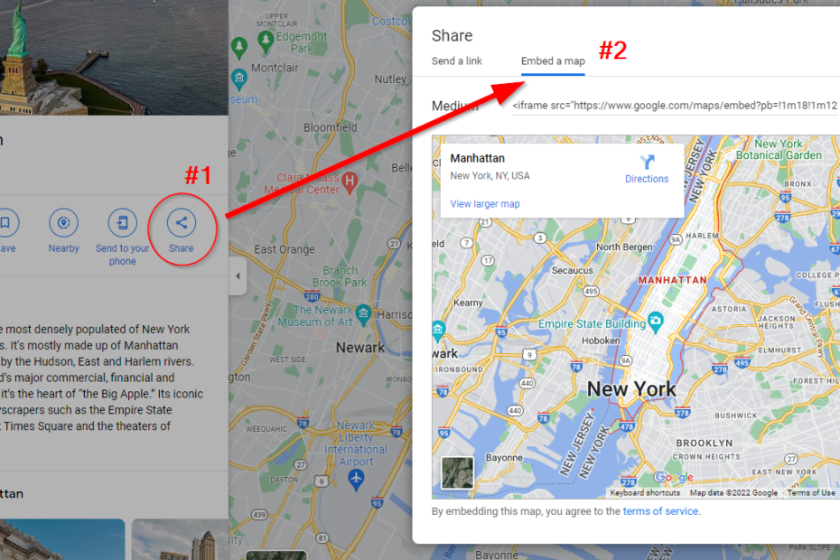 Embed Google Map in Systeme io