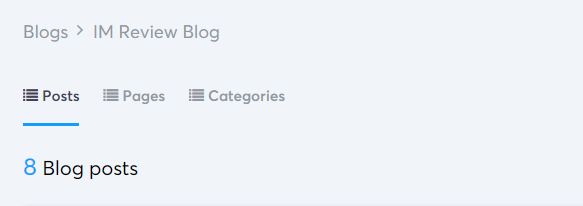 Blog posts pages categories