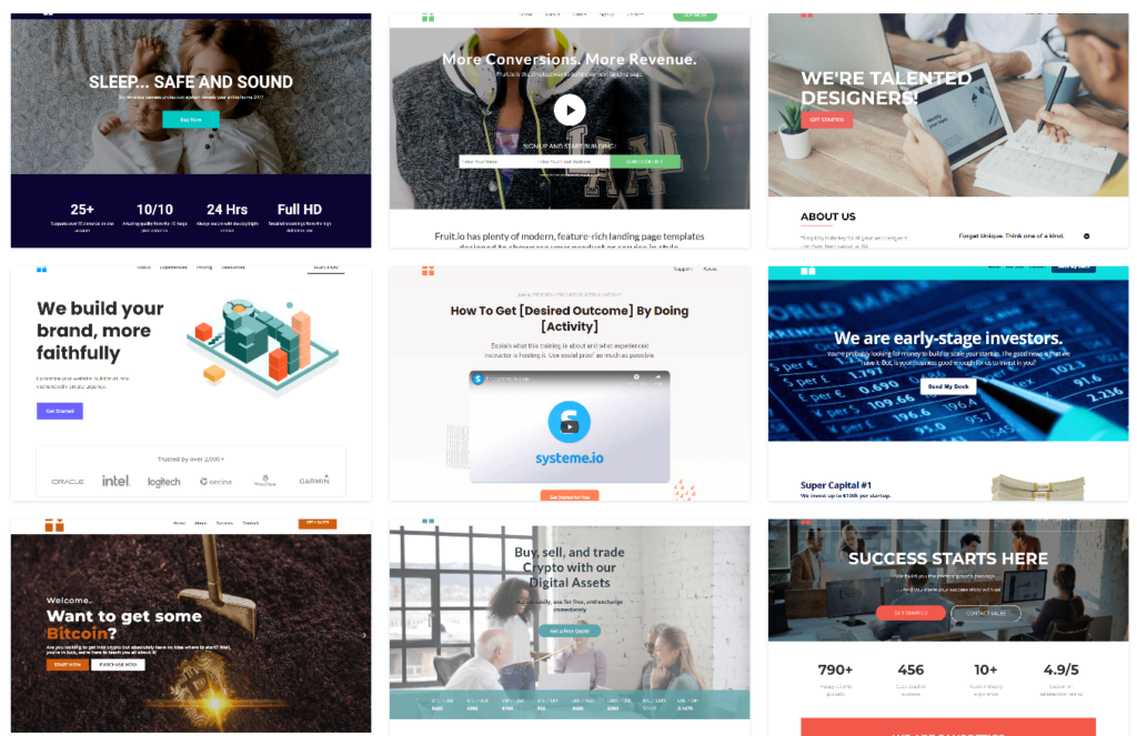 Systeme io sales pages templates