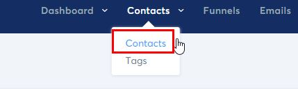 Contacts page