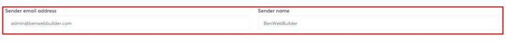 systeme io changing sender name and email